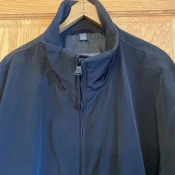 Perry Ellis Men's Black Full Zip Jacket - Size L- Waterproof - Picture 4 of 11